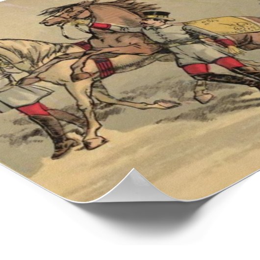 Poster Chevaux vintages dans un cirque (Coin)