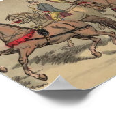 Poster Chevaux vintages dans un cirque 2 (Coin)