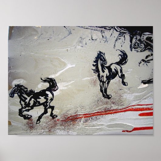 Poster "Chevaux volants" (Devant)