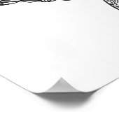 Poster Chevêche d'aigle inspirée 2 (Coin)