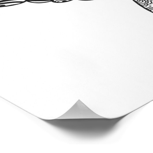 Poster Chevêche d'aigle inspirée 2 (Coin)