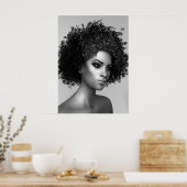 Poster Cheveux Afro (Cuisine)