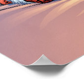 Poster Cheveux blond, Illustration de beauté bleu teint - (Coin)