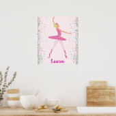 Poster Cheveux clair Robe Parties scintillant rose Baller (Cuisine)