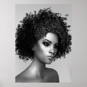 Poster Cheveux d'Afro