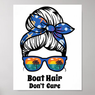 Poster Cheveux de bateau, on n'en a rien à faire, chignon