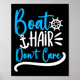Poster Cheveux de bateau, on s'en fiche Croisière en bate