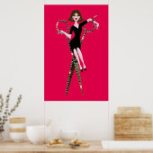 Poster "Cheveux Diva" /Avec Couleur Bckgr (Cuisine)