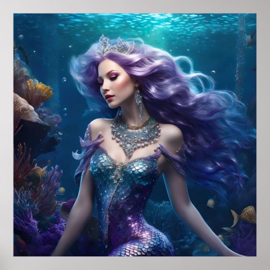 Poster Cheveux mauve de sirène (Devant)