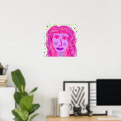 Poster Cheveux : Un portrait abstrait (Bureau à domicile)