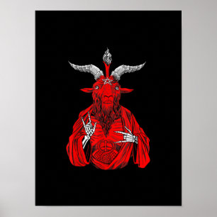 Poster Chèvre antichrist de Blackcraft Satan Baphomet