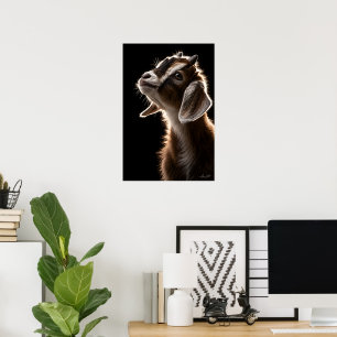 Poster Chèvre curieuse