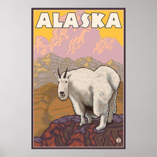 Poster Chèvre de montagne - Alaska (Devant)