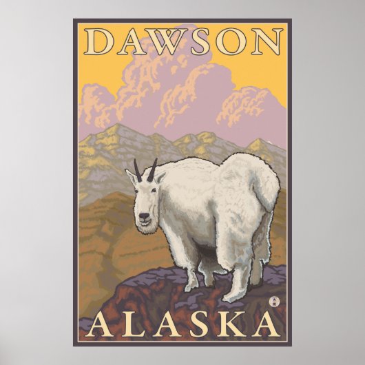 Poster Chèvre de montagne - Dawson, Alaska (Devant)