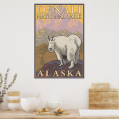 Poster Chèvre de montagne - Parc national Denali, Alaska (Cuisine)