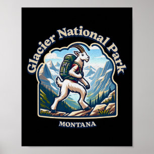 Poster Chèvre de montagne randonnée au parc national de G