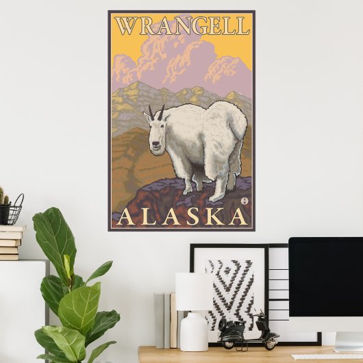Poster Chèvre de montagne - Wrangell, Alaska (Bureau à domicile)