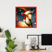 Poster Chèvre de Noël 2 (Bureau à domicile)