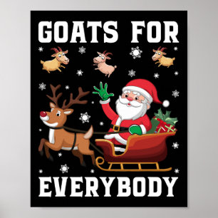 Poster Chèvre de Noël Chèvre amusante pour tout le monde
