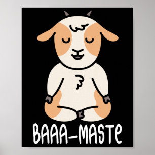 Poster Chèvre de yoga posture du lotus yogi femmes médita