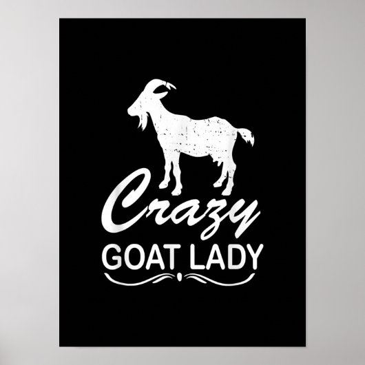 Poster Chèvre folle Dame Chèvre, Chèvre fermier Cadeau (Devant)