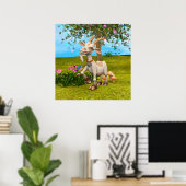 Poster Chèvre Joyeuse (Bureau à domicile)