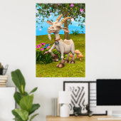 Poster Chèvre Joyeuse (Bureau à domicile)