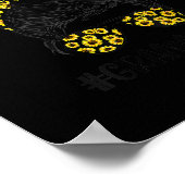 Poster chèvre mama Messy Bun chèvre maman chèvre désordre (Coin)