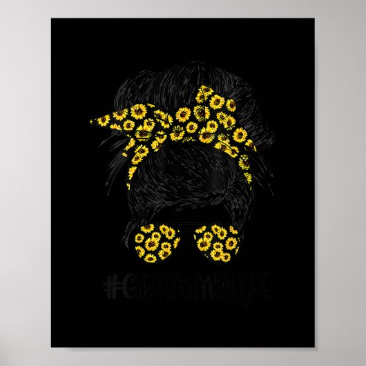 Poster chèvre mama Messy Bun chèvre maman chèvre désordre (Devant)