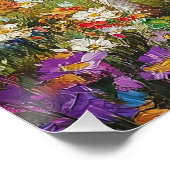 Poster Chèvre mignonne Coloré Fleur sauvage Meadow (Coin)