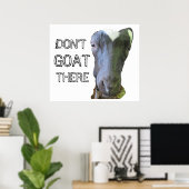 Poster Chèvre "N'Y ALLEZ PAS" Imprimer (Bureau à domicile)