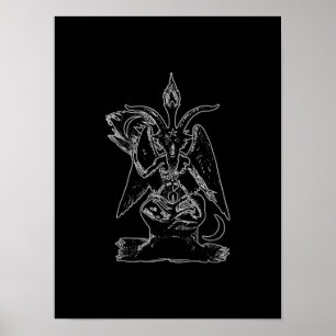Poster Chèvre Satan Black Magie Lucifer Occult Cadeau