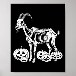 Poster Chèvre Squelette Anniversaire Halloween Hommes Fem
