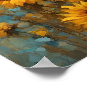 Poster Chèvre Tournesol (Coin)