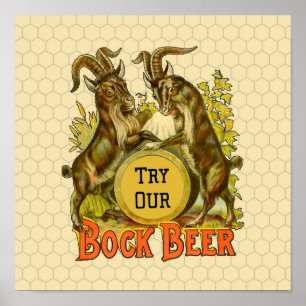 Poster Chèvres Bock Bière Publicité