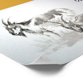 Poster chèvres chinoises zodiaques (Coin)