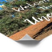 Poster Chèvres dans les arbres Bienvenue à l'inattendu (Coin)