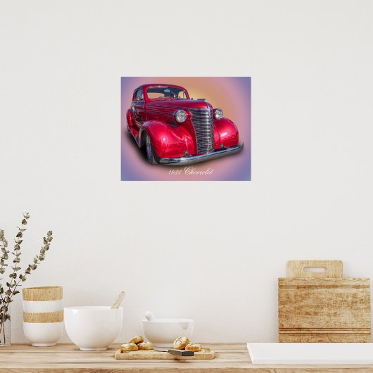 POSTER CHEVROLET 1938 (Cuisine)