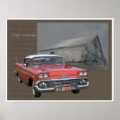 Poster Chevrolet 1958 (Devant)