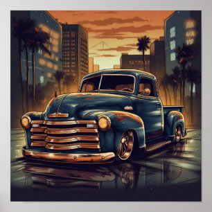 Poster Chevrolet 3100 Lowrider Bomb Chevy Truck Lowriders