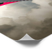 Poster Chevrolet Bel Air 1957 avec drapeau américain (Coin)