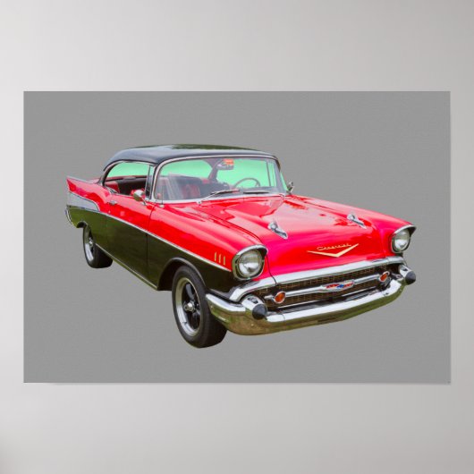 Poster Chevrolet Bel Air Classic Car 1957 (Devant)