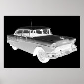 Poster Chevrolet Bel Air Classic Car Art 1955 (Devant)