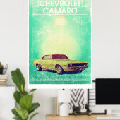 Poster Chevrolet Camaro 1965 (Bureau à domicile)