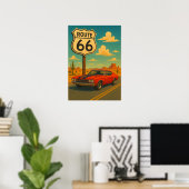 Poster Chevrolet Chevelle SS - Route 66 (Bureau à domicile)