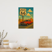 Poster Chevrolet Chevelle SS - Route 66 (Cuisine)