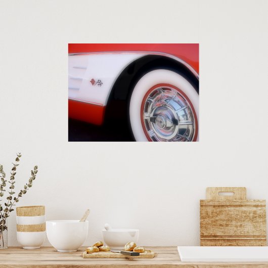 Poster Chevrolet Corvette 1960 (Cuisine)
