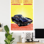 Poster Chevrolet Corvette 1967 (Bureau à domicile)