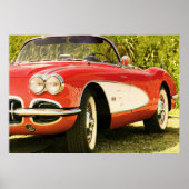 Poster Chevrolet Corvette c1-1958 (Devant)