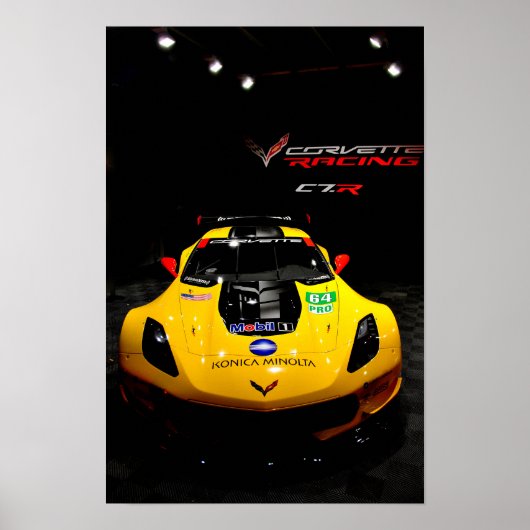 Poster Chevrolet Corvette C7.R Vue avant (Devant)